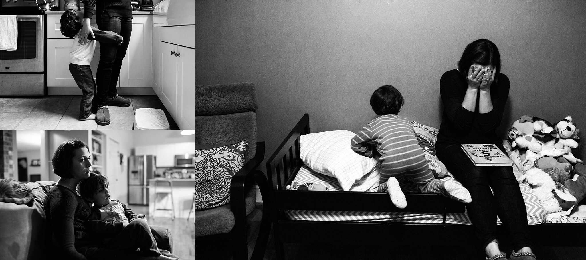 mother cares after her 3 year old alone