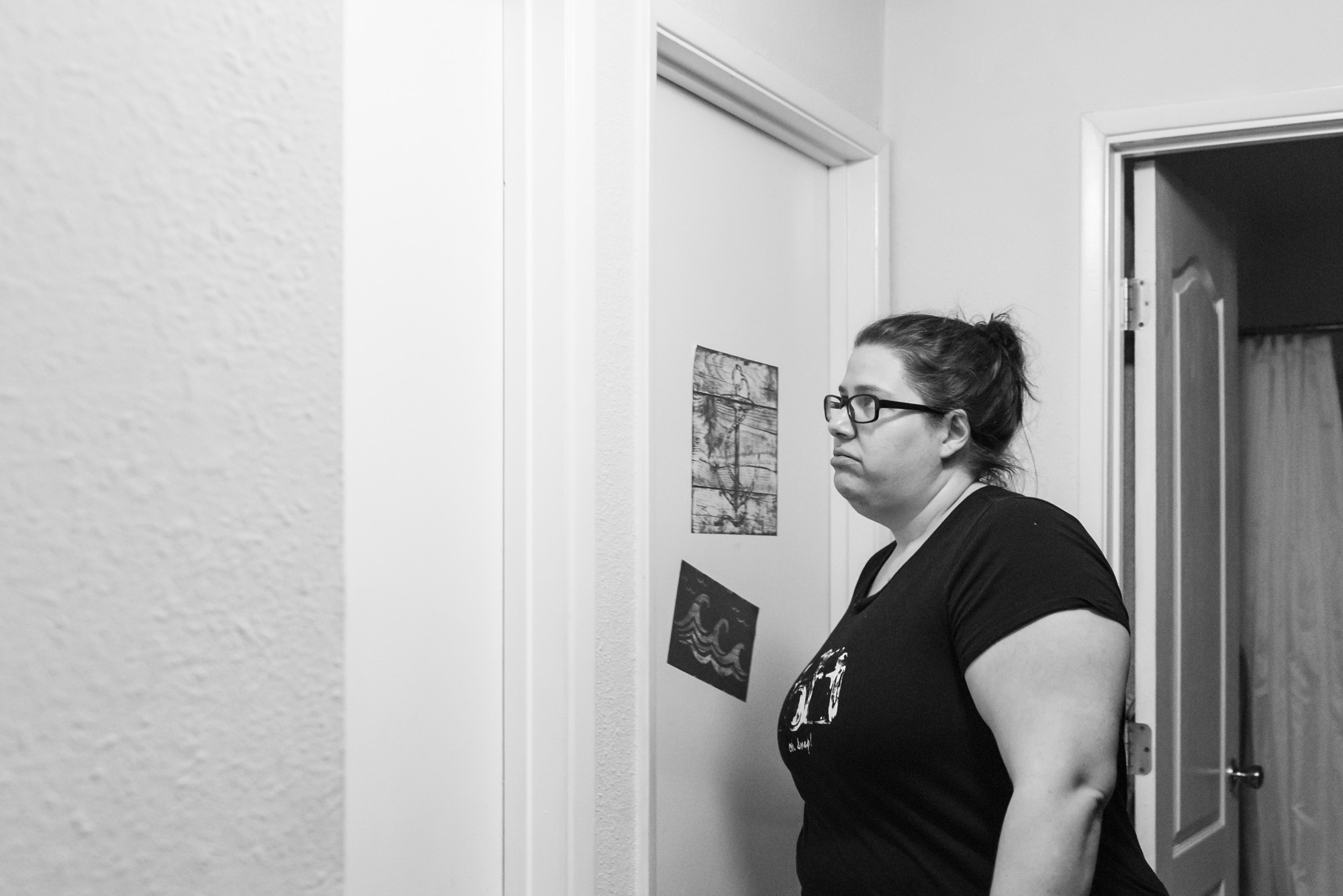 exhausted mom finishes bed time routine - documentary photography military families