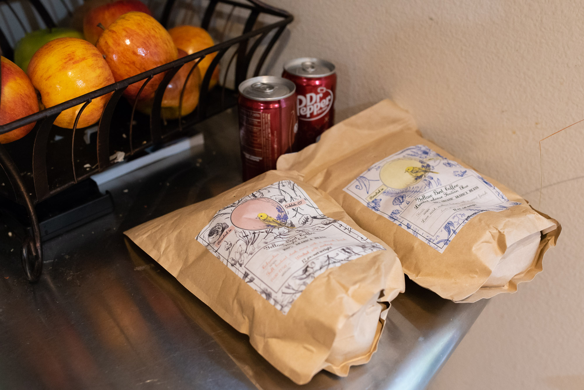 bags of boutique coffee beans - documentary photography of military families