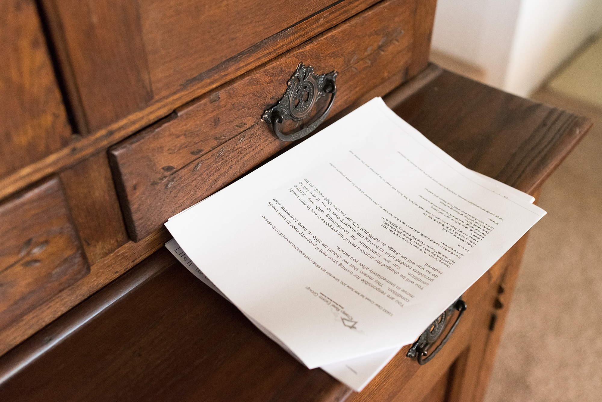 paperwork from landlord - military family photography